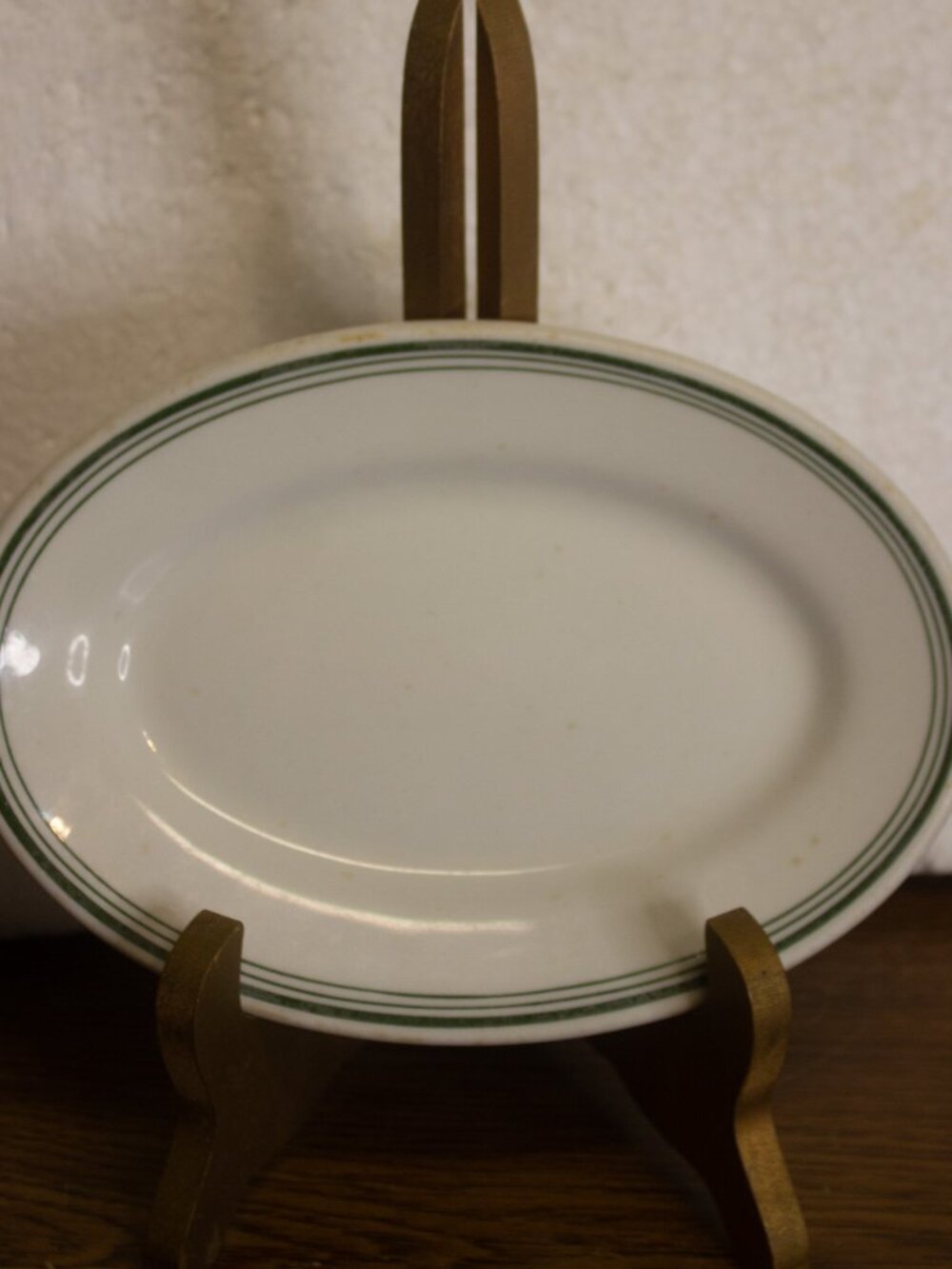Buffalo China 1926 Oval Dish – 7” Green Band – Albert Pick & Co. Chicago